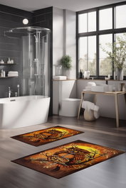 Mijölnir Juego de Alfombrillas de Baño CT-5373 de 2 Piezas Multicolor
